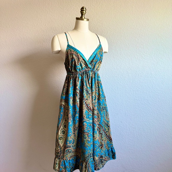 Derek Heart Boho Paisley Cotton Sundress – Size Large - Picture 3 of 11